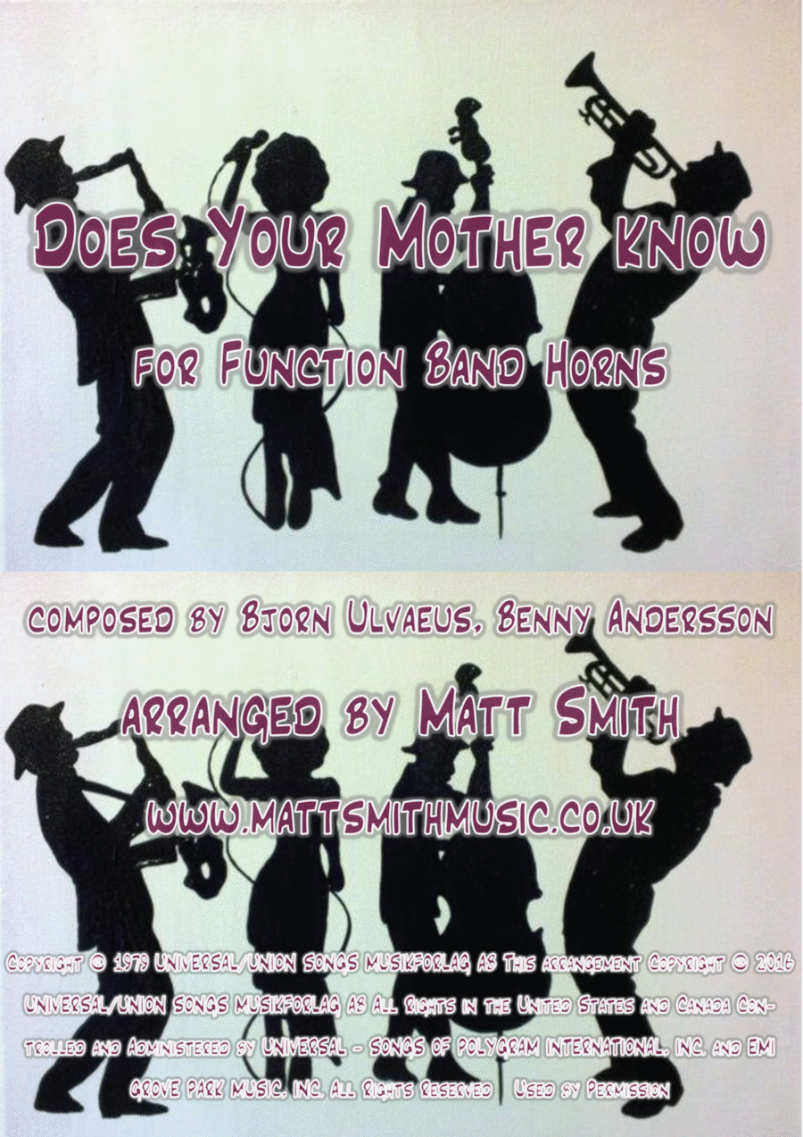 Does Your Mother Know Voice scores gallery preview page 1