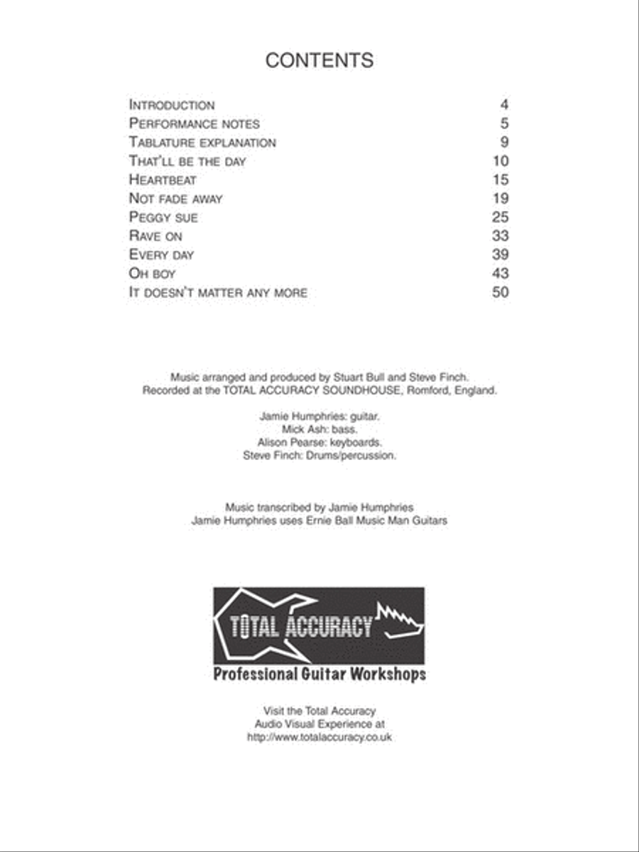 Jam with Buddy Holly Guitar Tablature scores gallery preview page 2