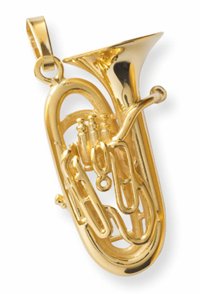 Gold-plated pendant : small euphonium