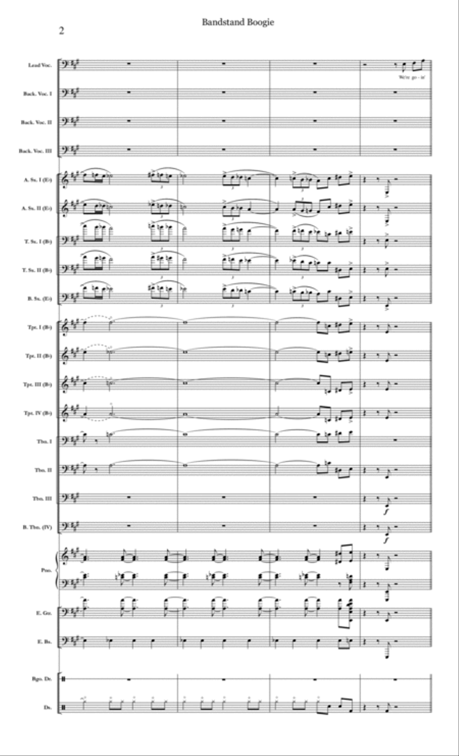 Jump Shout Boogie Jazz Ensemble scores gallery preview page 2