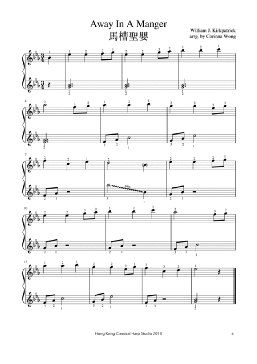 Lap Harp Christmas Collection - 12 and 15 strings harp Lap Harp scores gallery preview page 4