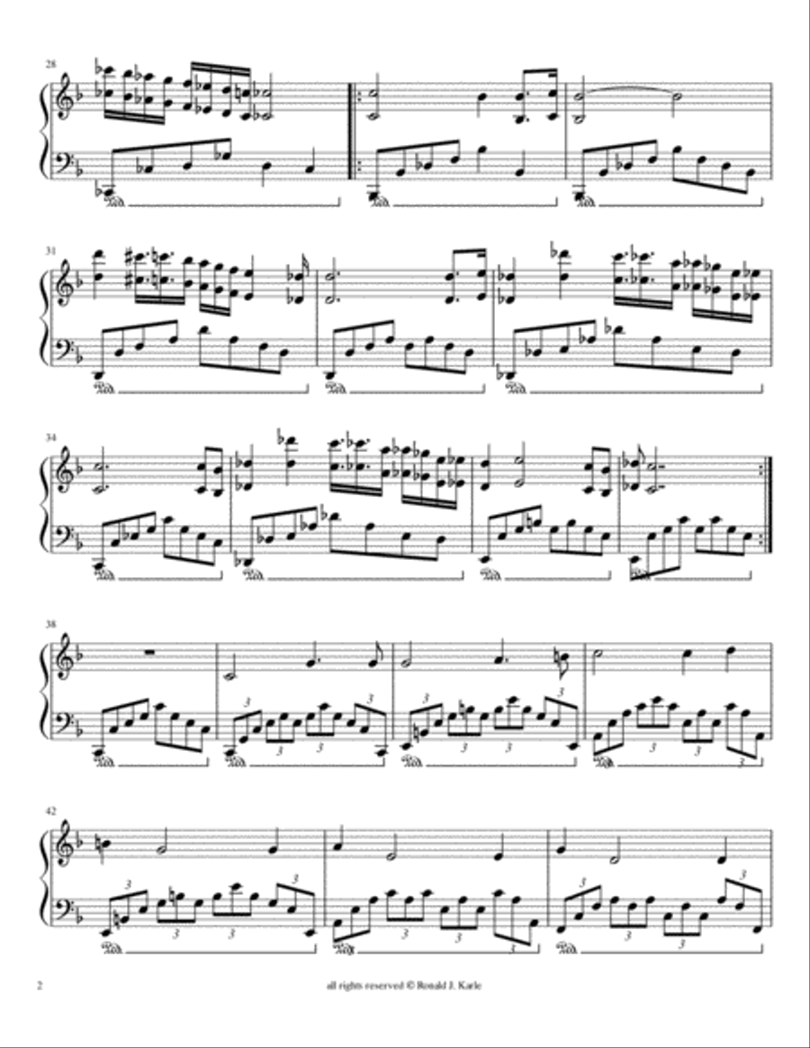 Nocturne #123 by: Ronald J. Karle Piano Method scores gallery preview page 3