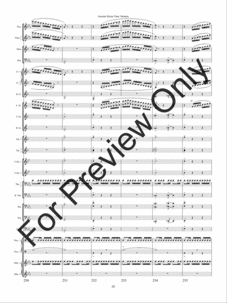 Ancient Hymn Tune Variants Concert Band scores gallery preview page 31