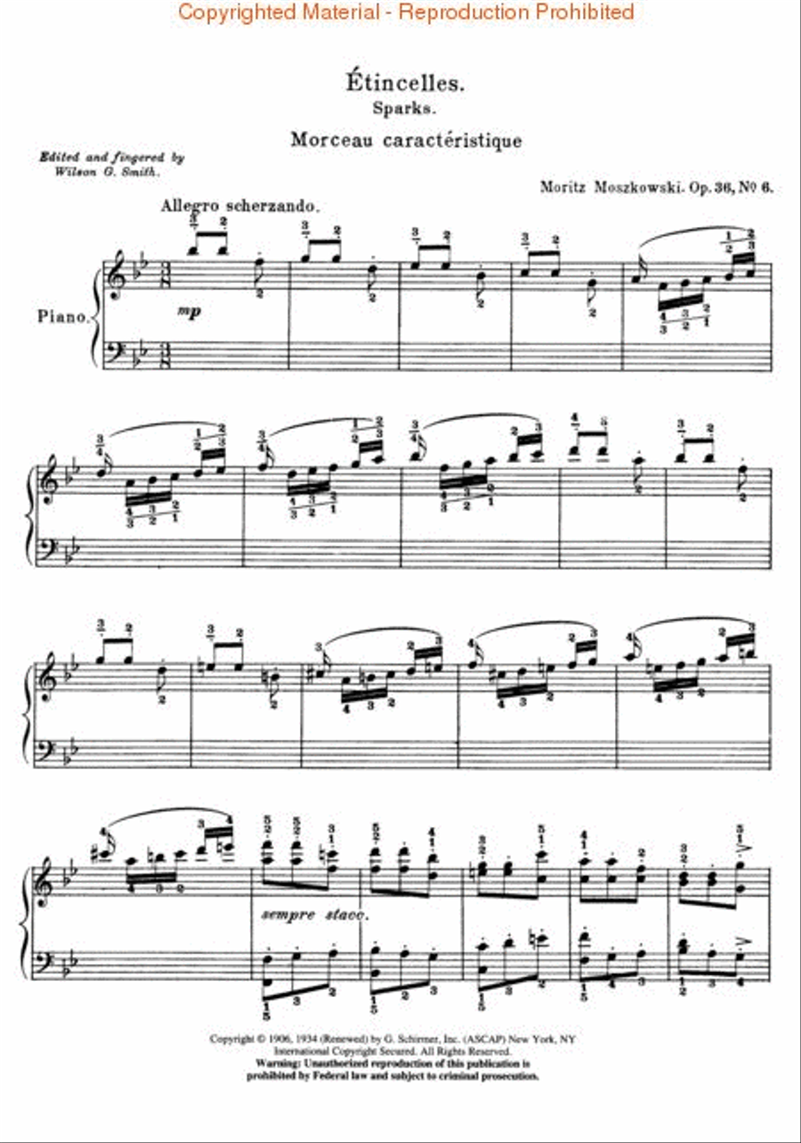 Etincelles, Op. 36, No. 6 Piano Solo scores gallery preview page 2