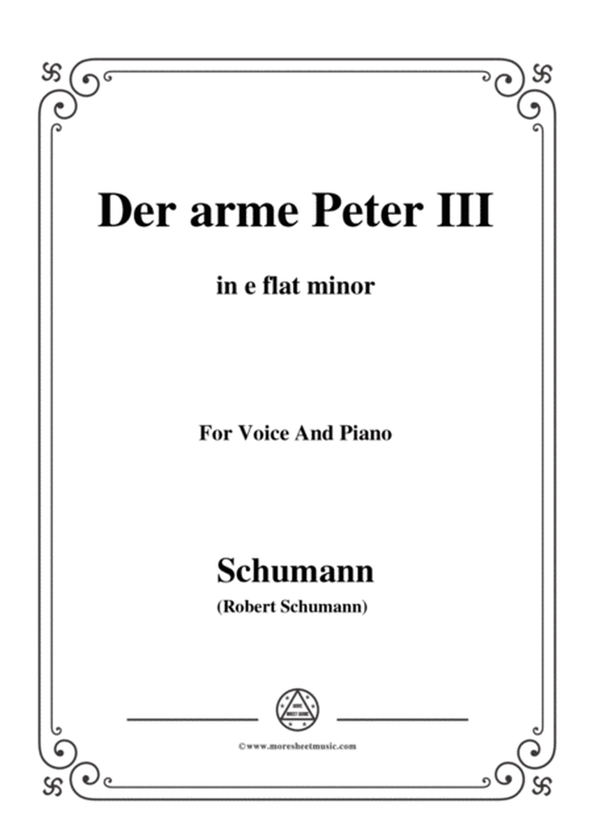 Schumann-Der arme Peter 3,in e flat minor,for Voice and Piano image number null