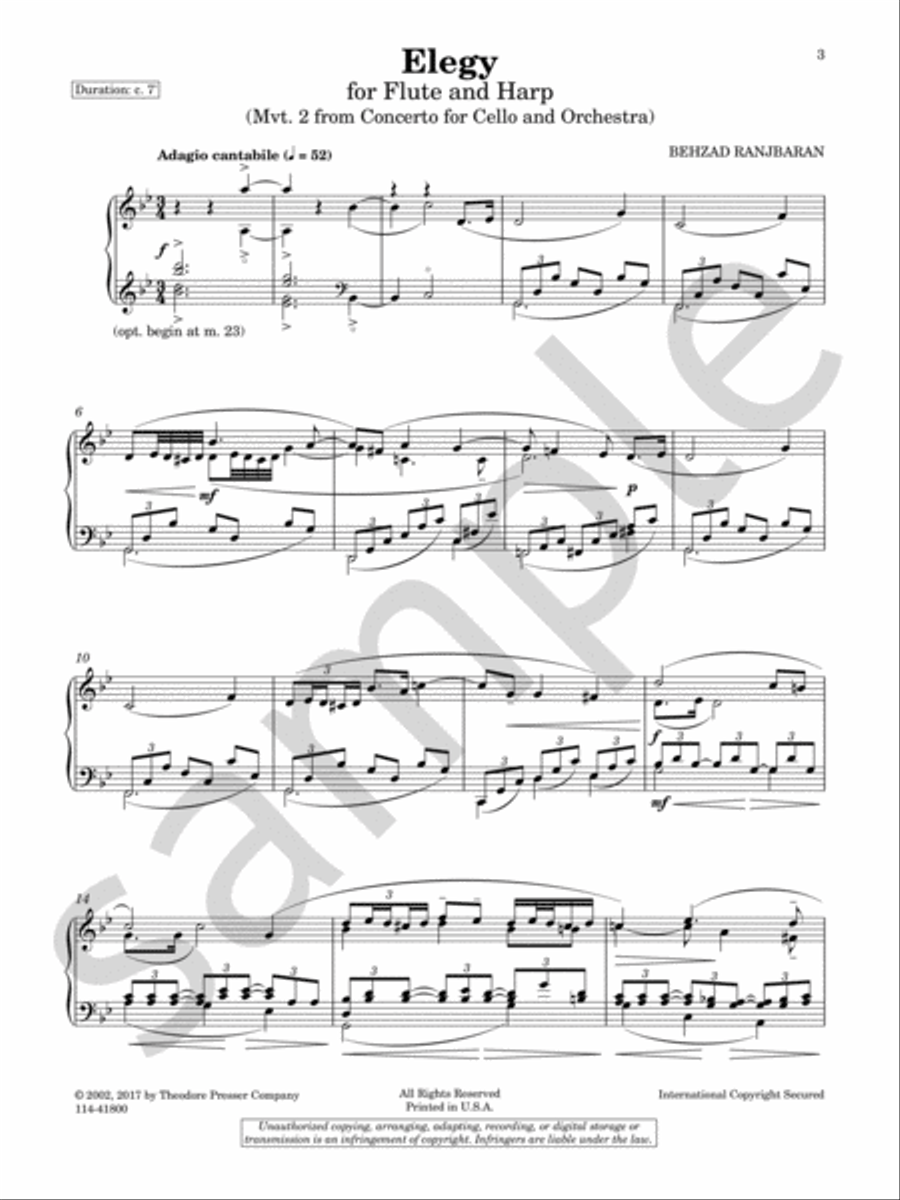 Elegy Elegy Chamber Music scores gallery preview page 3