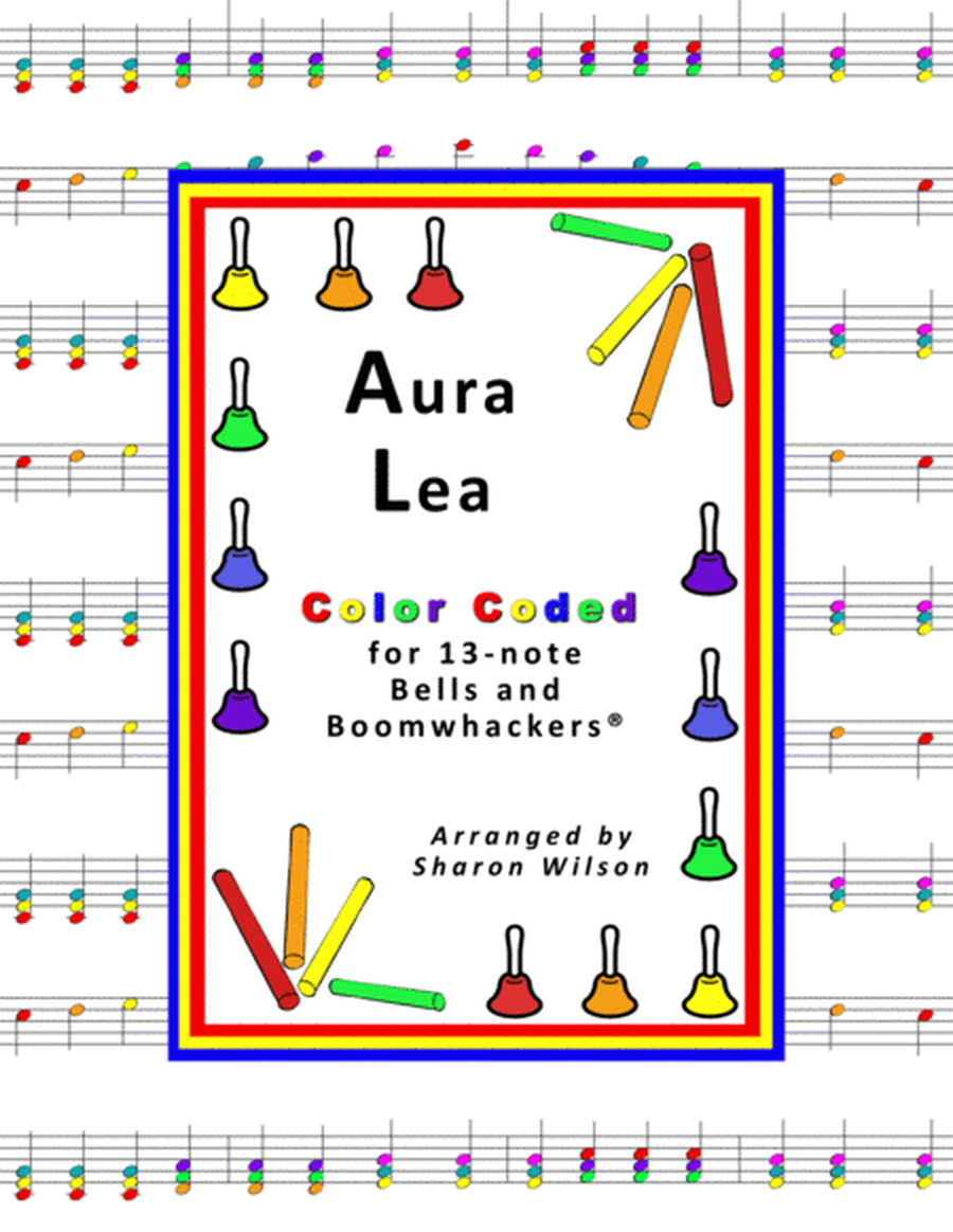 “Aura Lea” for 13-note Bells and Boomwhackers® (with Color Coded Notes) image number null