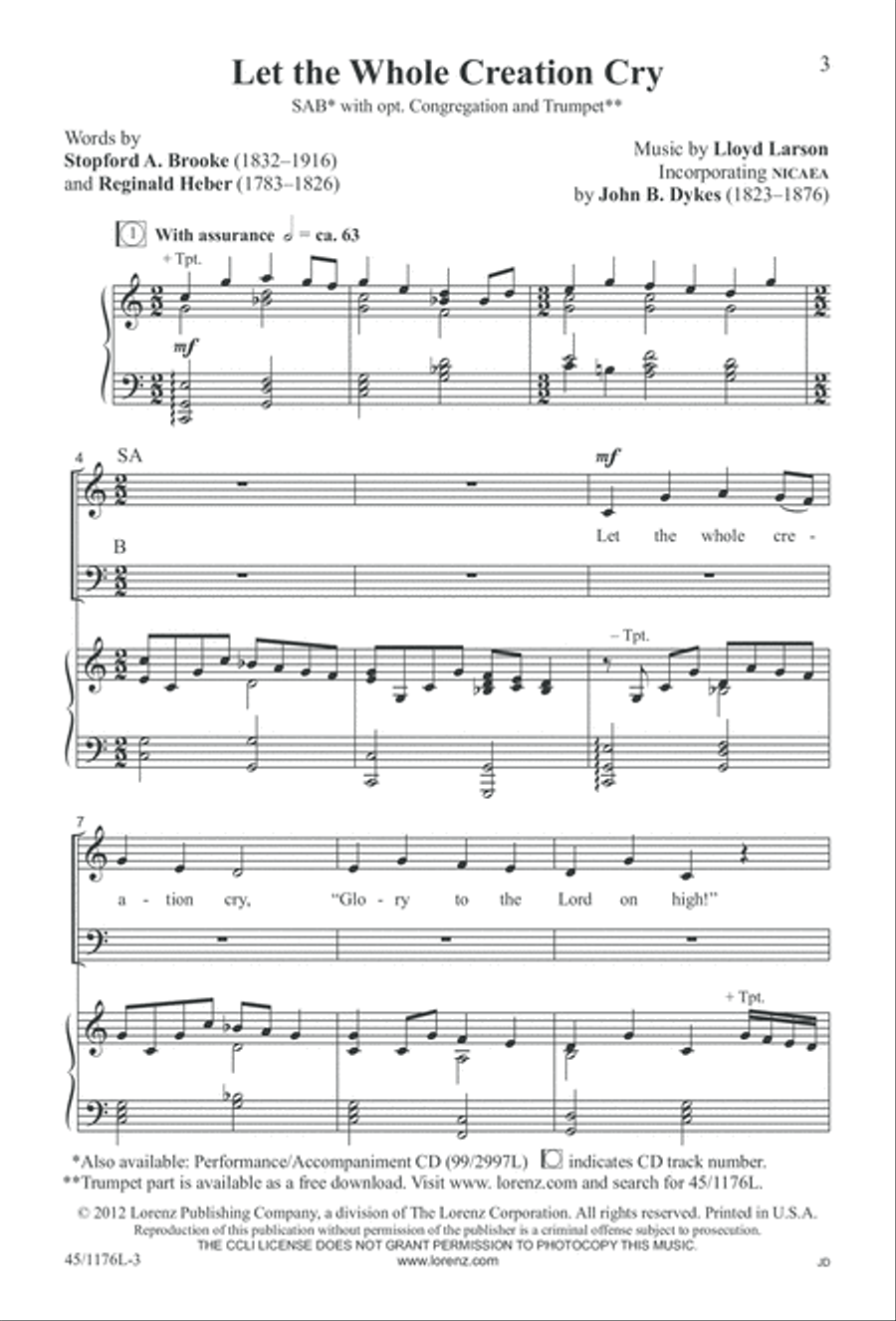 10 More Anthems for about 10 Singers 3-Part scores gallery preview page 3
