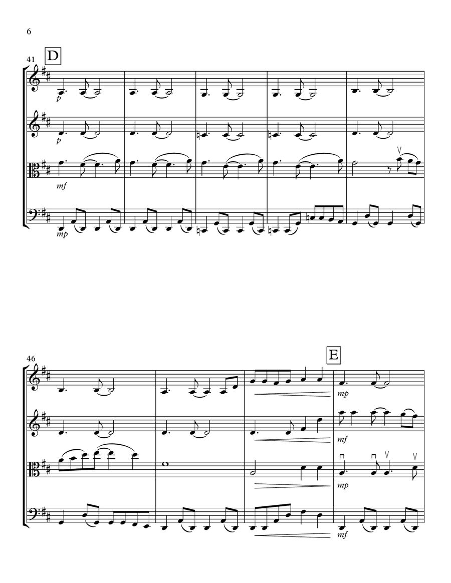 Sweet Child O' Mine String Quartet scores gallery preview page 6