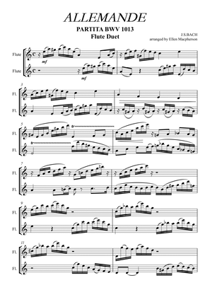 Bach Flute Duet - Allemande