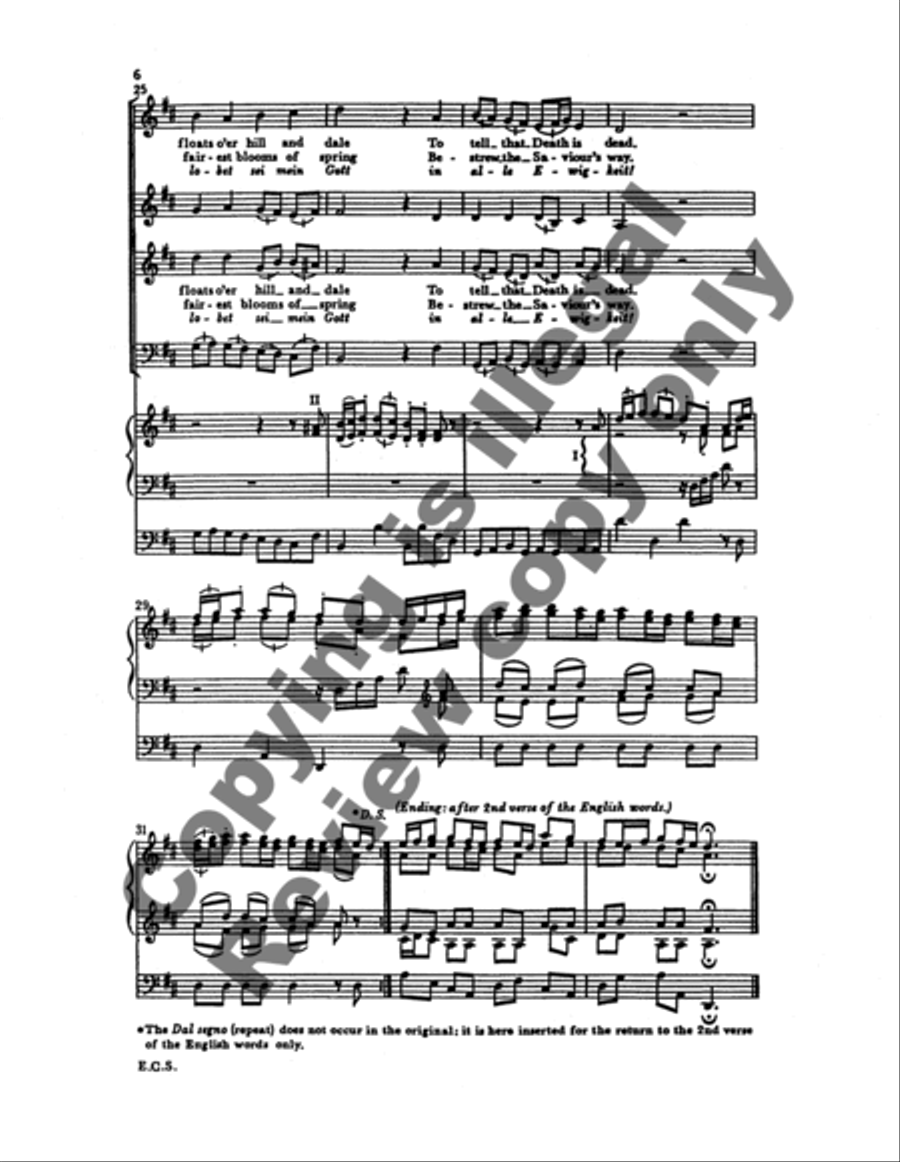 Cantata 129: Awake, thou wintry earth (Dem wir das Heilig itzt) 4-Part scores gallery preview page 8