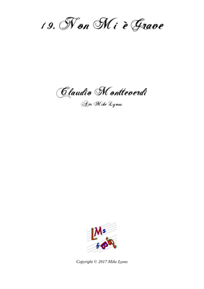 Book cover for Monteverdi Second Book of Madrigals - No 19 Non mi e grave