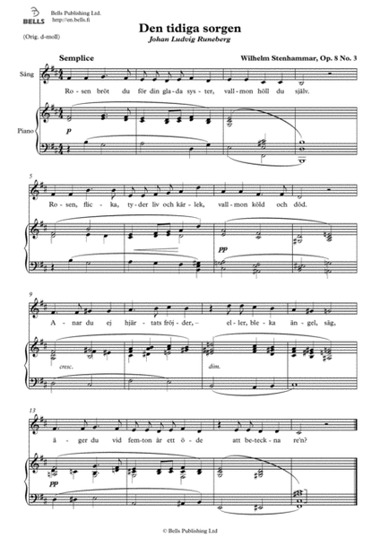 Den tidiga sorgen, Op. 8 No. 3 (B minor)
