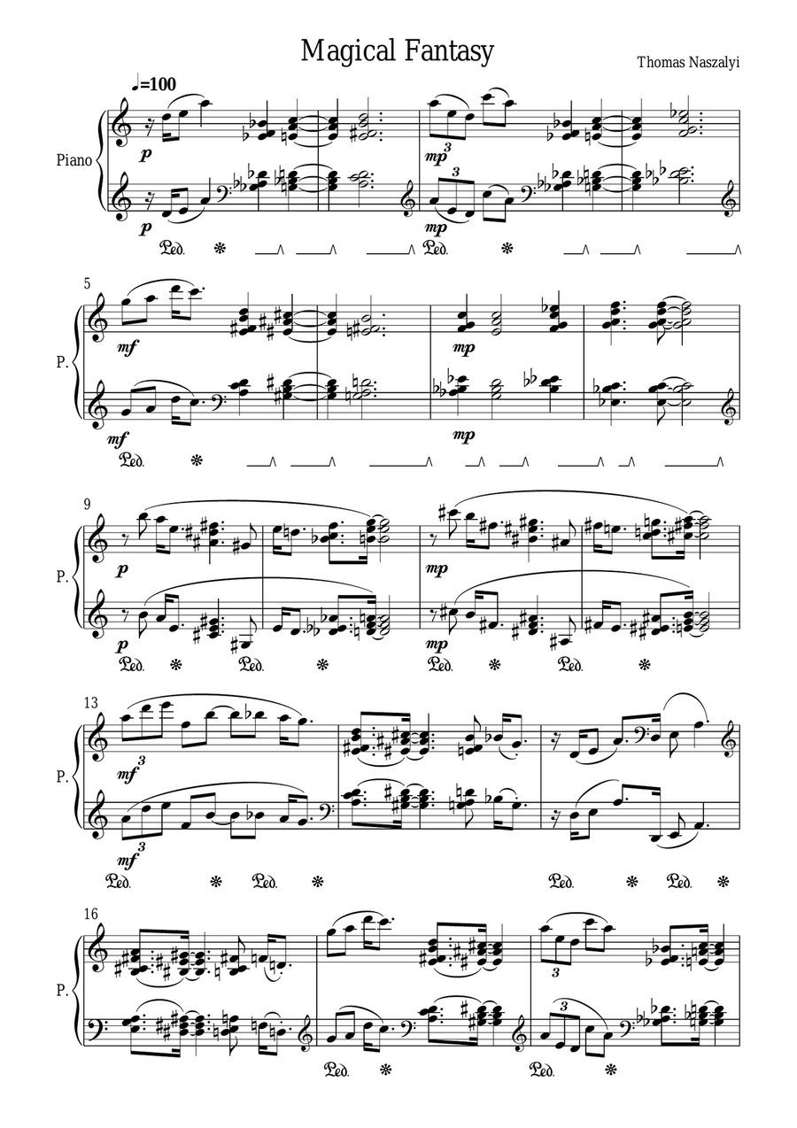 Magical Fantasy Piano Solo scores gallery preview page 1