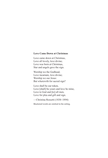 Love Came Down at Christmas (Downloadable)