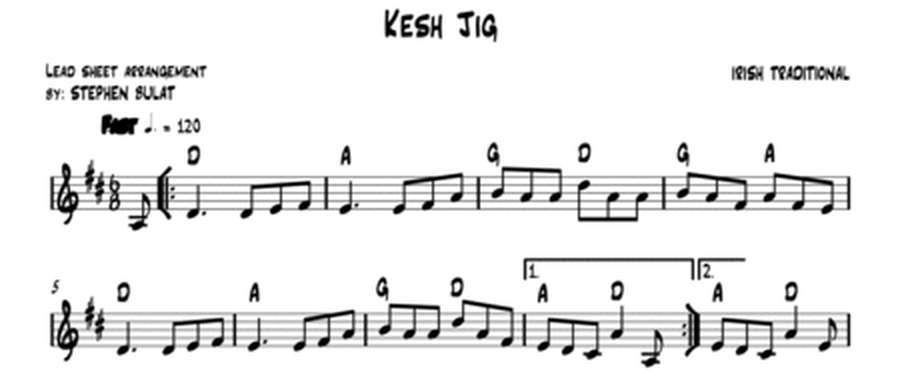 Kesh Jig (Irish Traditional) - Lead sheet (key of D)