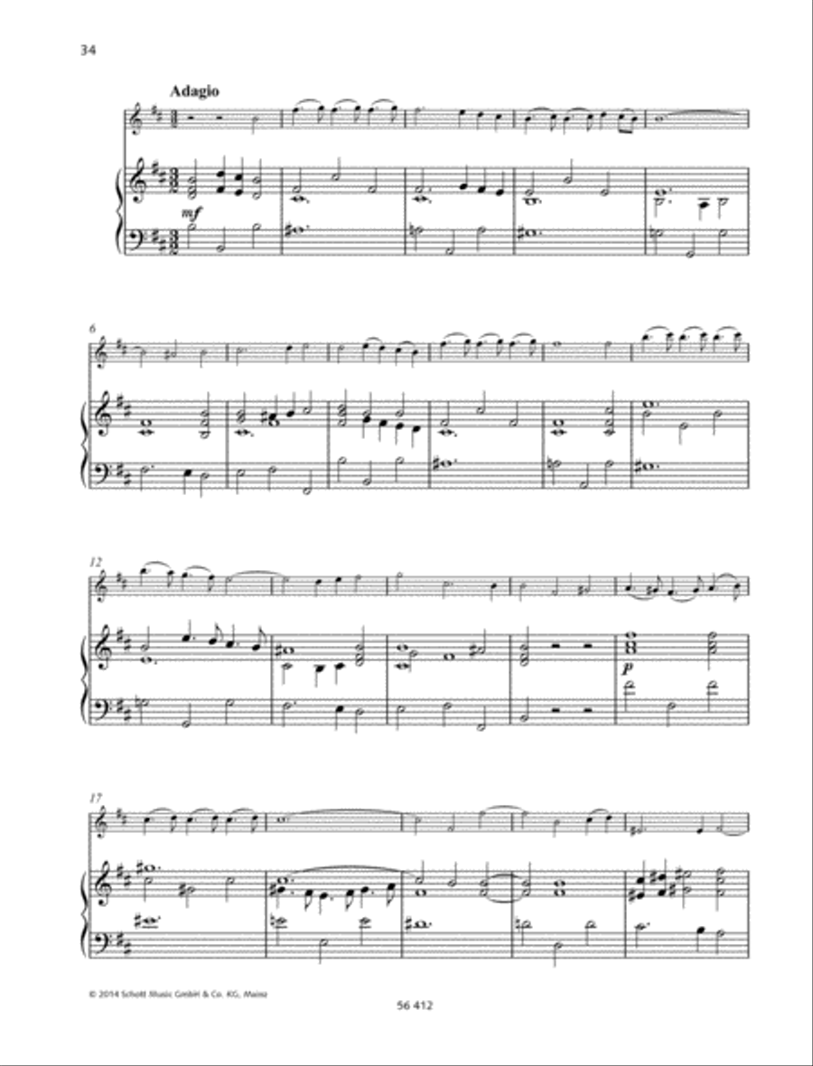 Sonata D major Violin scores gallery preview page 5