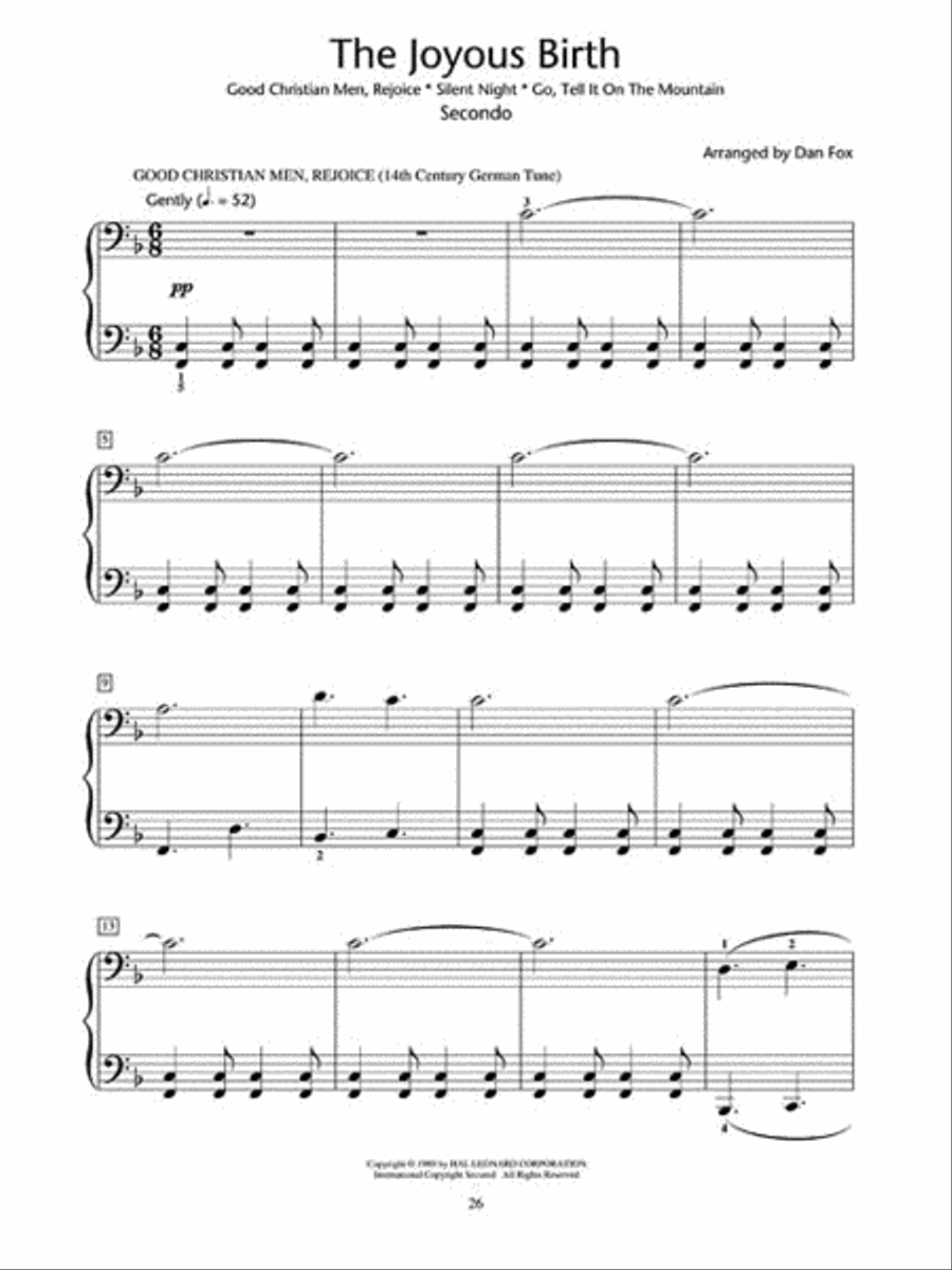 Christmas for Two – Medley Duets 1 Piano, 4-Hands scores gallery preview page 5