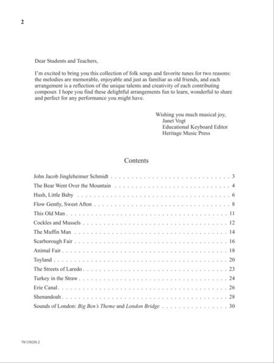 Folk Songs 'n Favorites at Your Fingertips - Book 2 Piano Solo scores gallery preview page 2