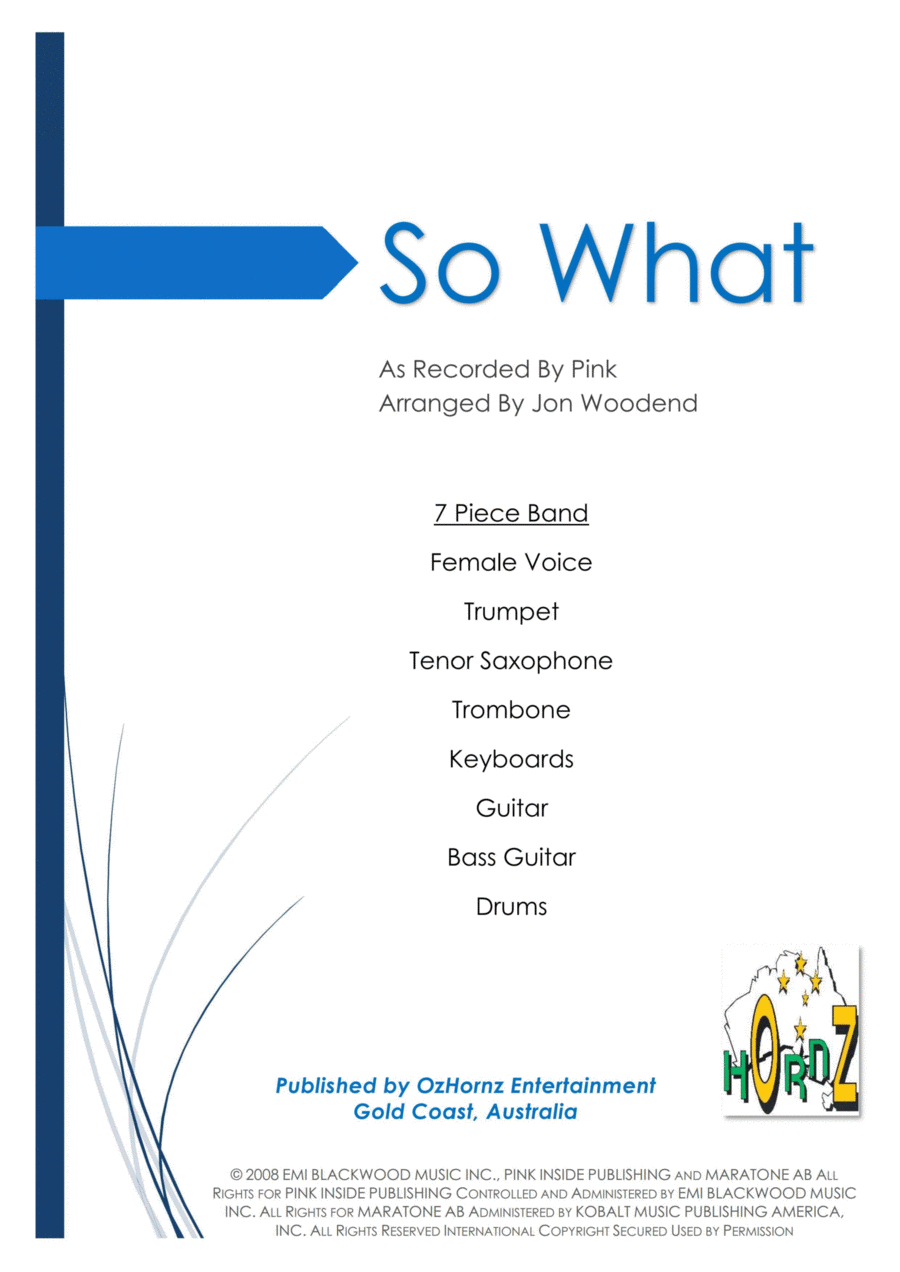 So What Jazz Ensemble scores gallery preview page 1