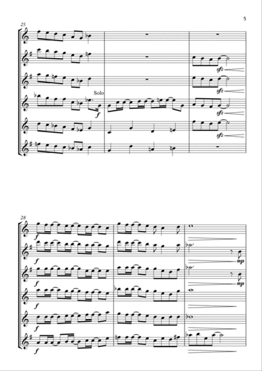 Great is the Lord Great is the Lord Woodwind Quartet scores gallery preview page 5