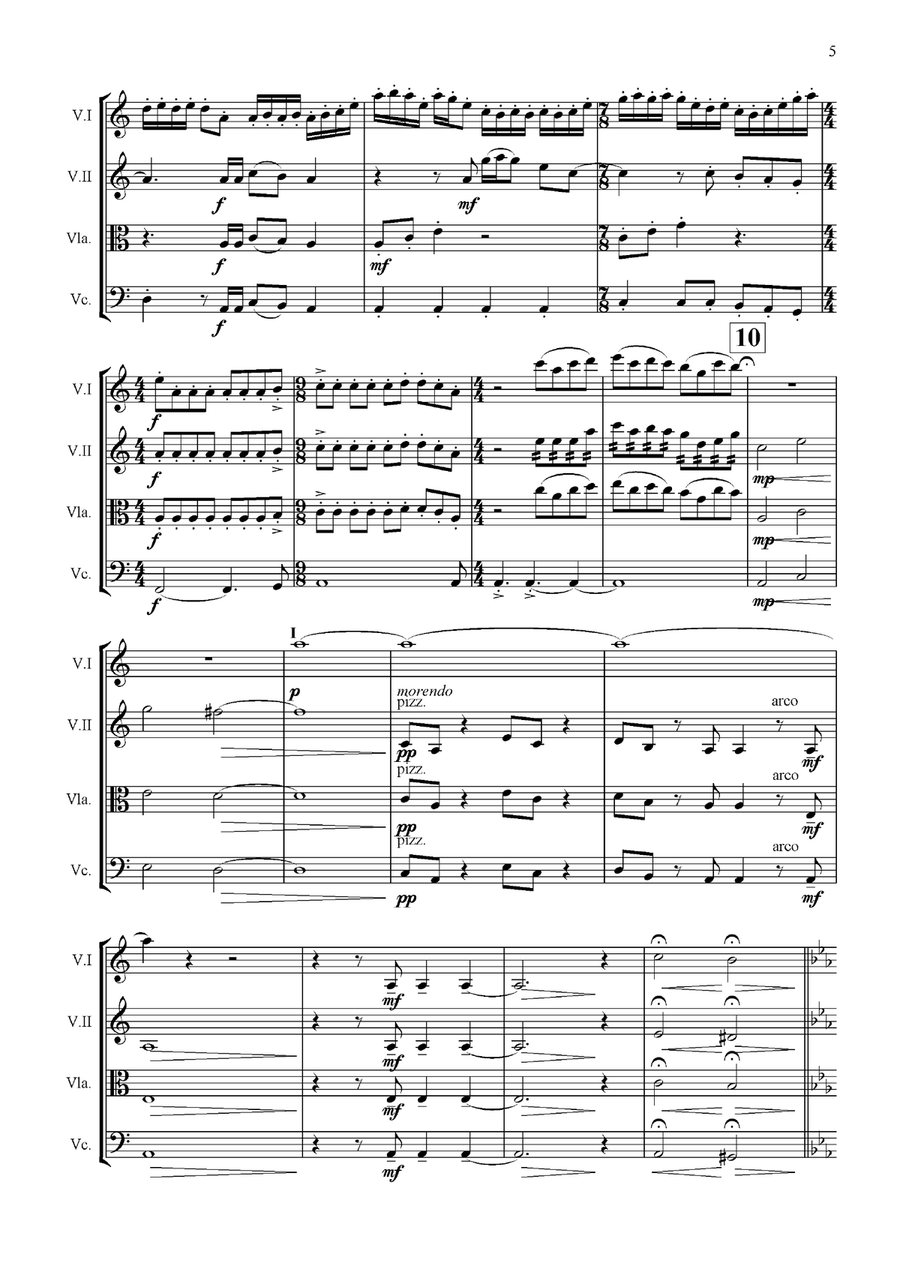 Once Upon A Time In Africa String Quartet scores gallery preview page 5