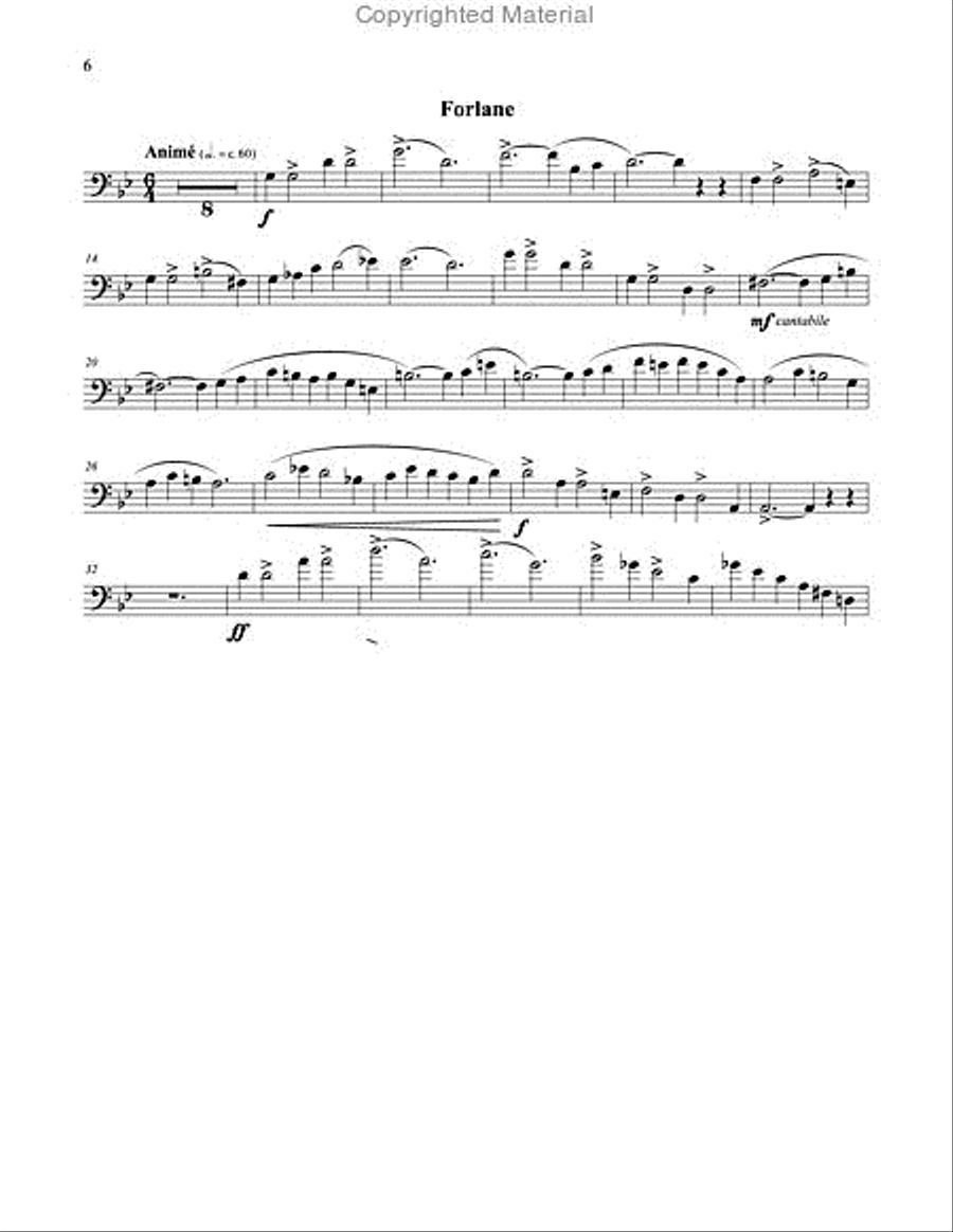 Quelques Dances, Op 26 for Euphonium and Piano Euphonium scores gallery preview page 5