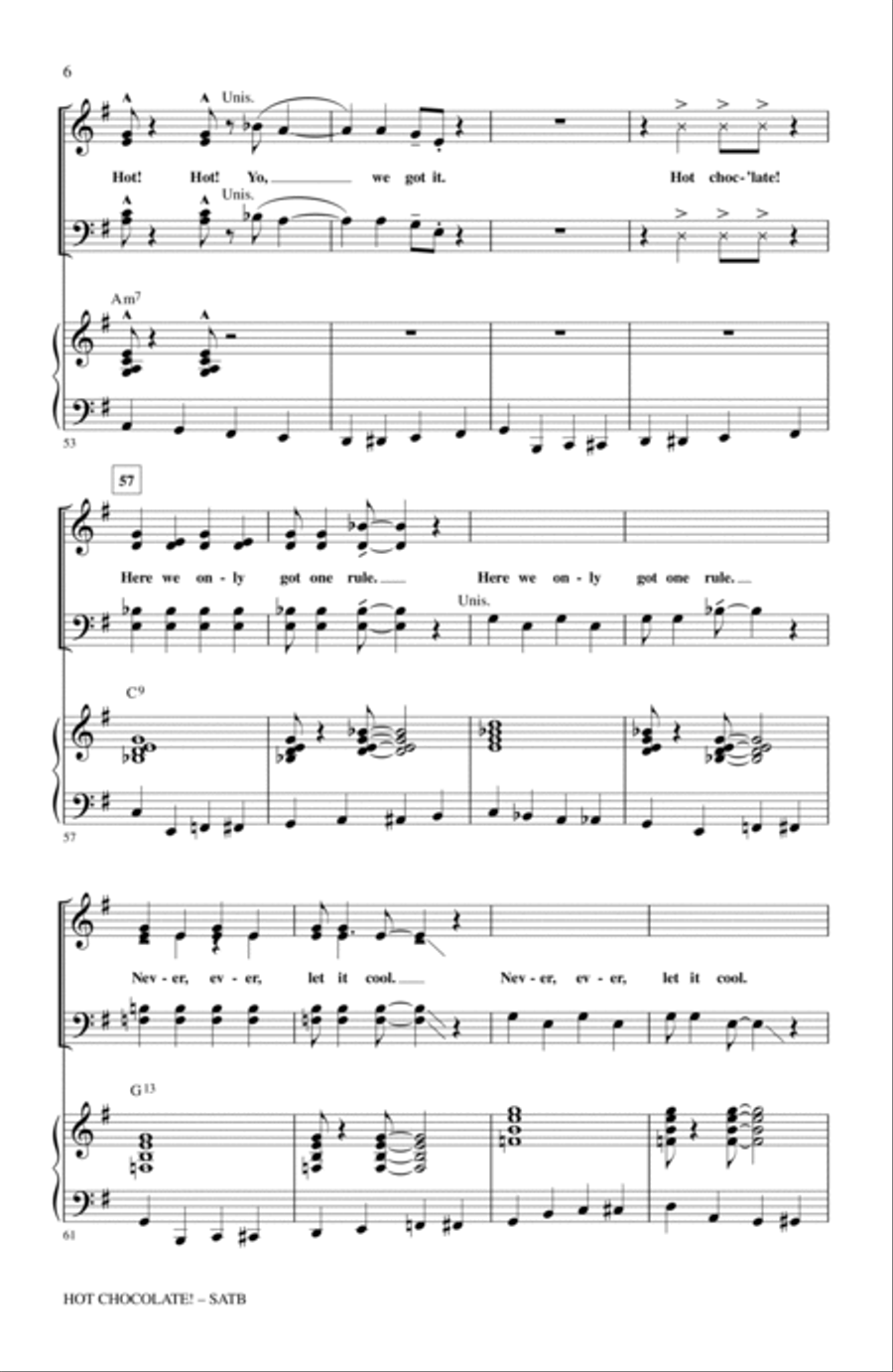 Hot Chocolate (from Polar Express) 4-Part scores gallery preview page 5