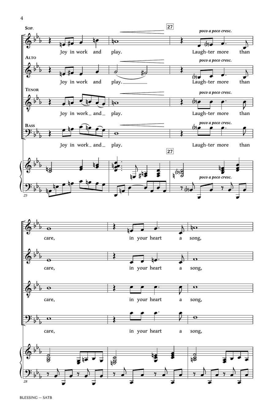 Blessing 4-Part scores gallery preview page 4