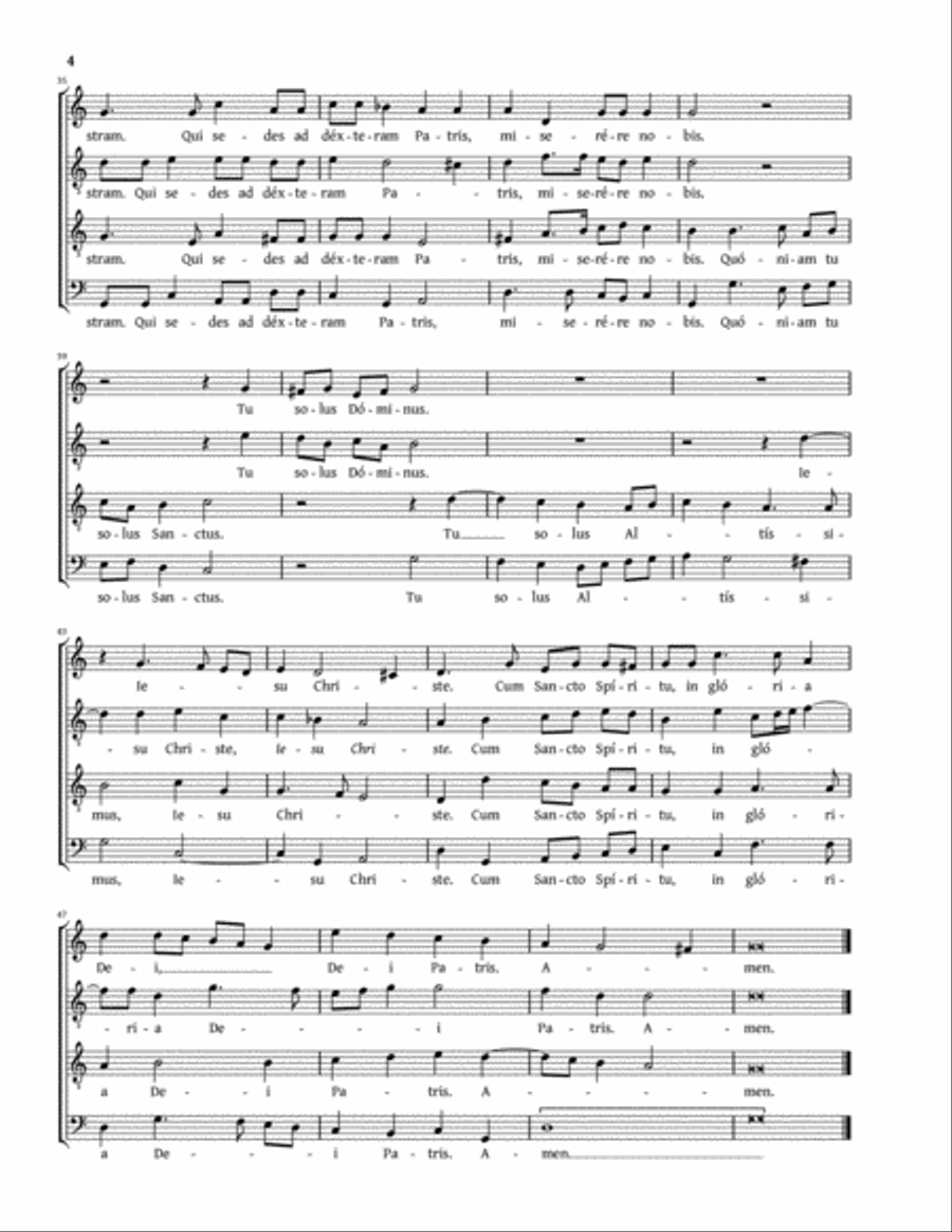 Missa super «Ut re mi fa sol la - la sol fa mi re ut» (Amon) 4-Part scores gallery preview page 4