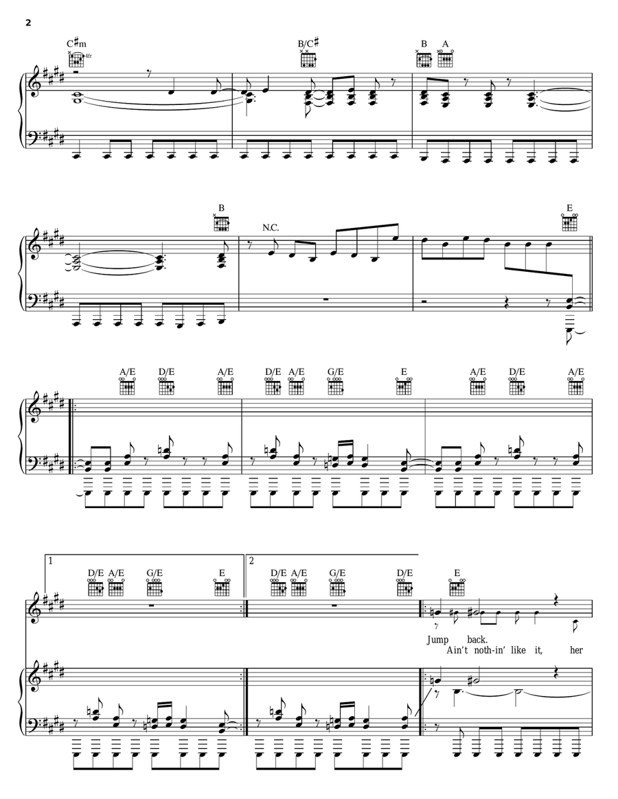 Panama Piano, Vocal, Guitar scores gallery preview page 2