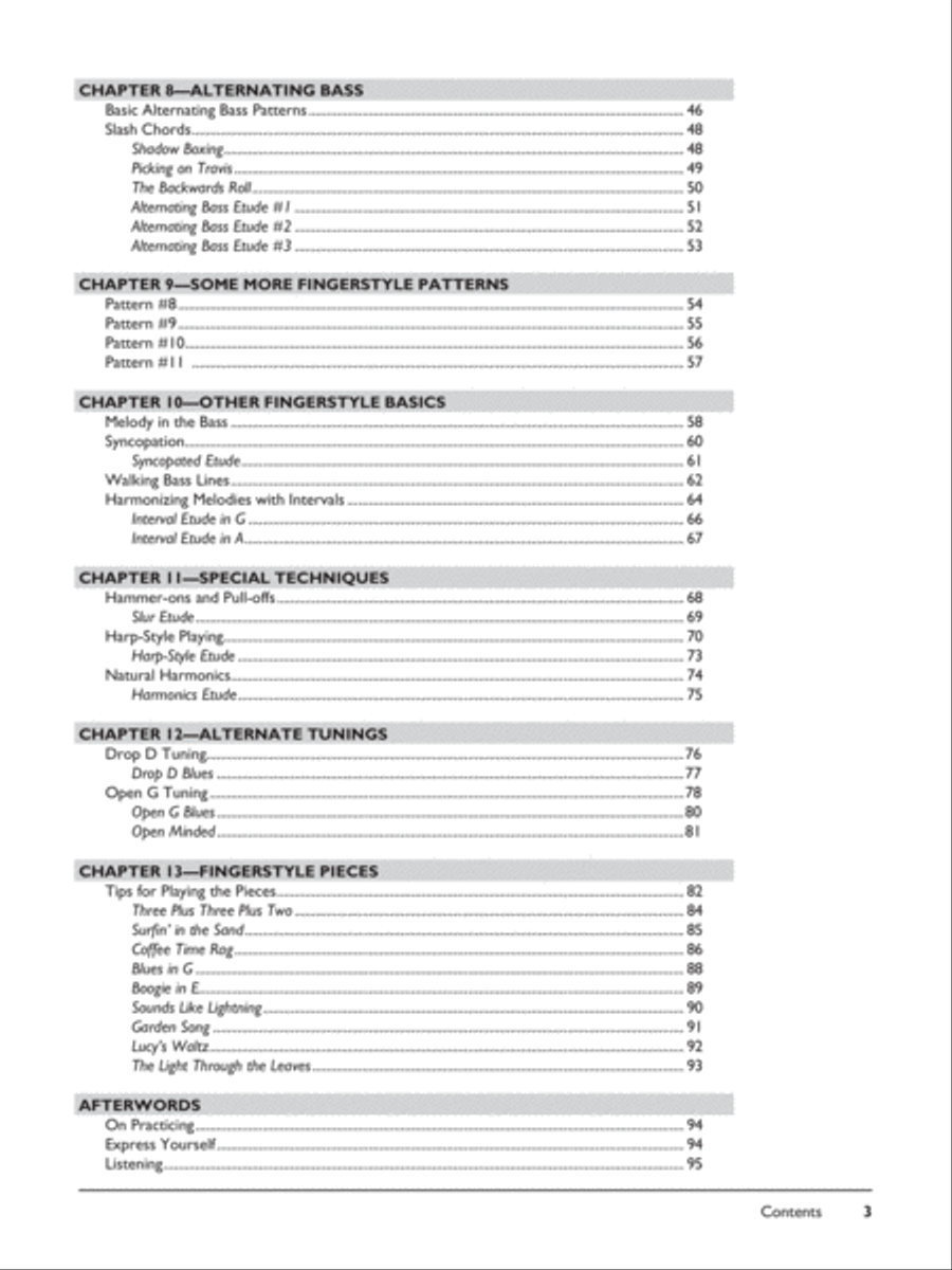 Beginning Fingerstyle Guitar (Book & Audio) Fingerpicking Guitar scores gallery preview page 3