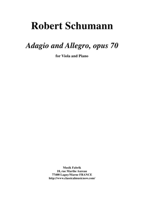 Book cover for Robert Schumann: Adagio and Allegro, opus 70, for viola and piano