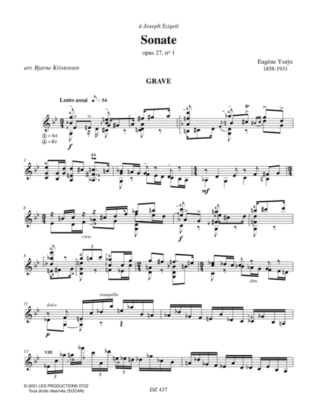 Sonate opus 27, no 1