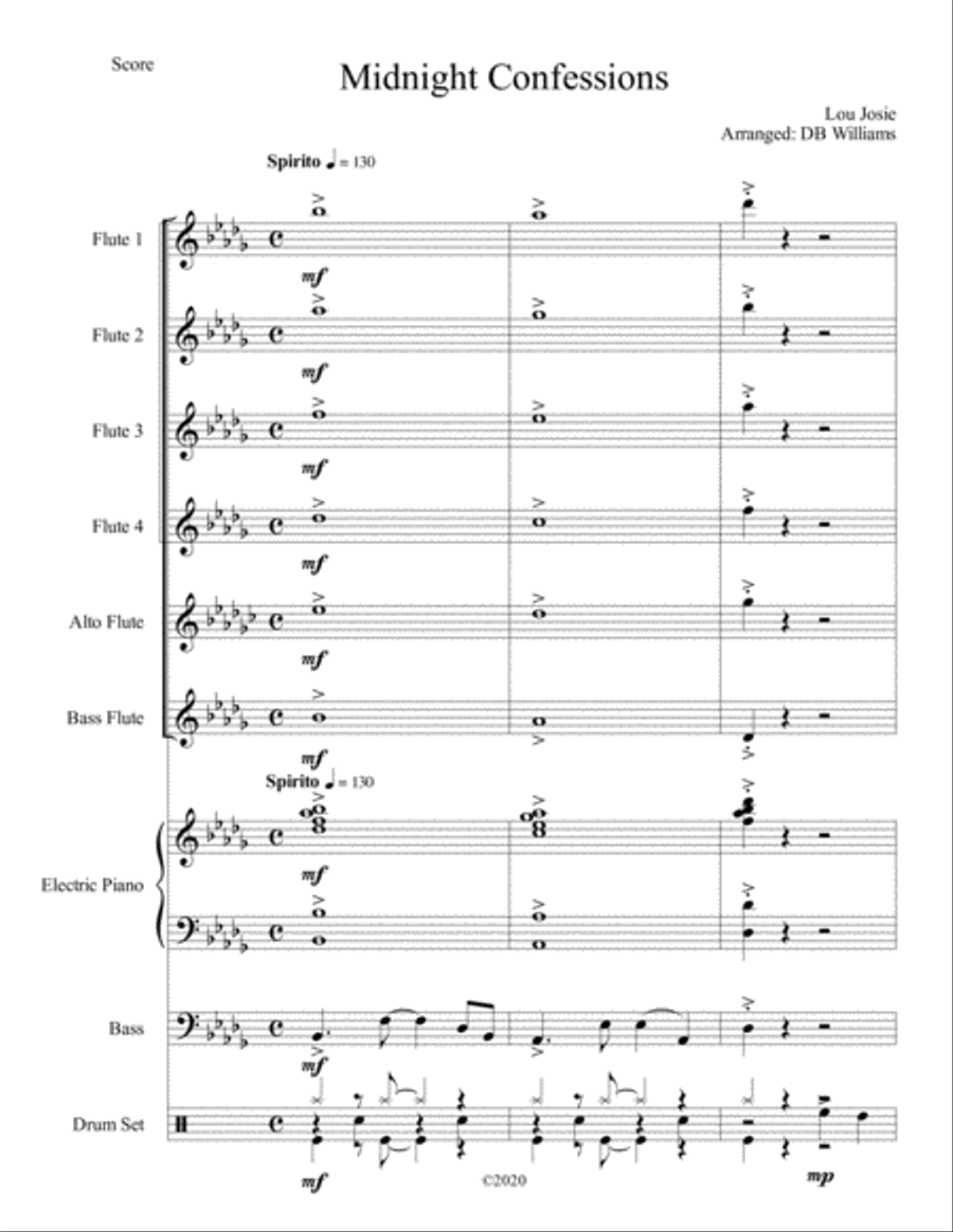 Midnight Confessions Midnight Confessions Woodwind Ensemble scores gallery preview page 1