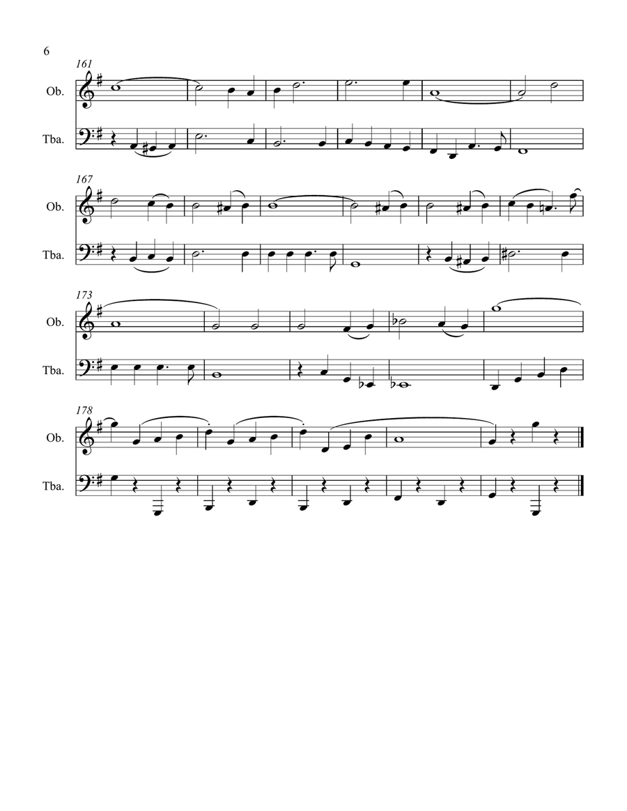 The Stars and Stripes Forever for Oboe and Tuba Oboe scores gallery preview page 6