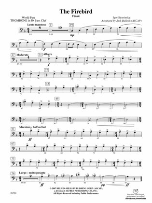 The Firebird: (wp) 1st B-flat Trombone B.C.