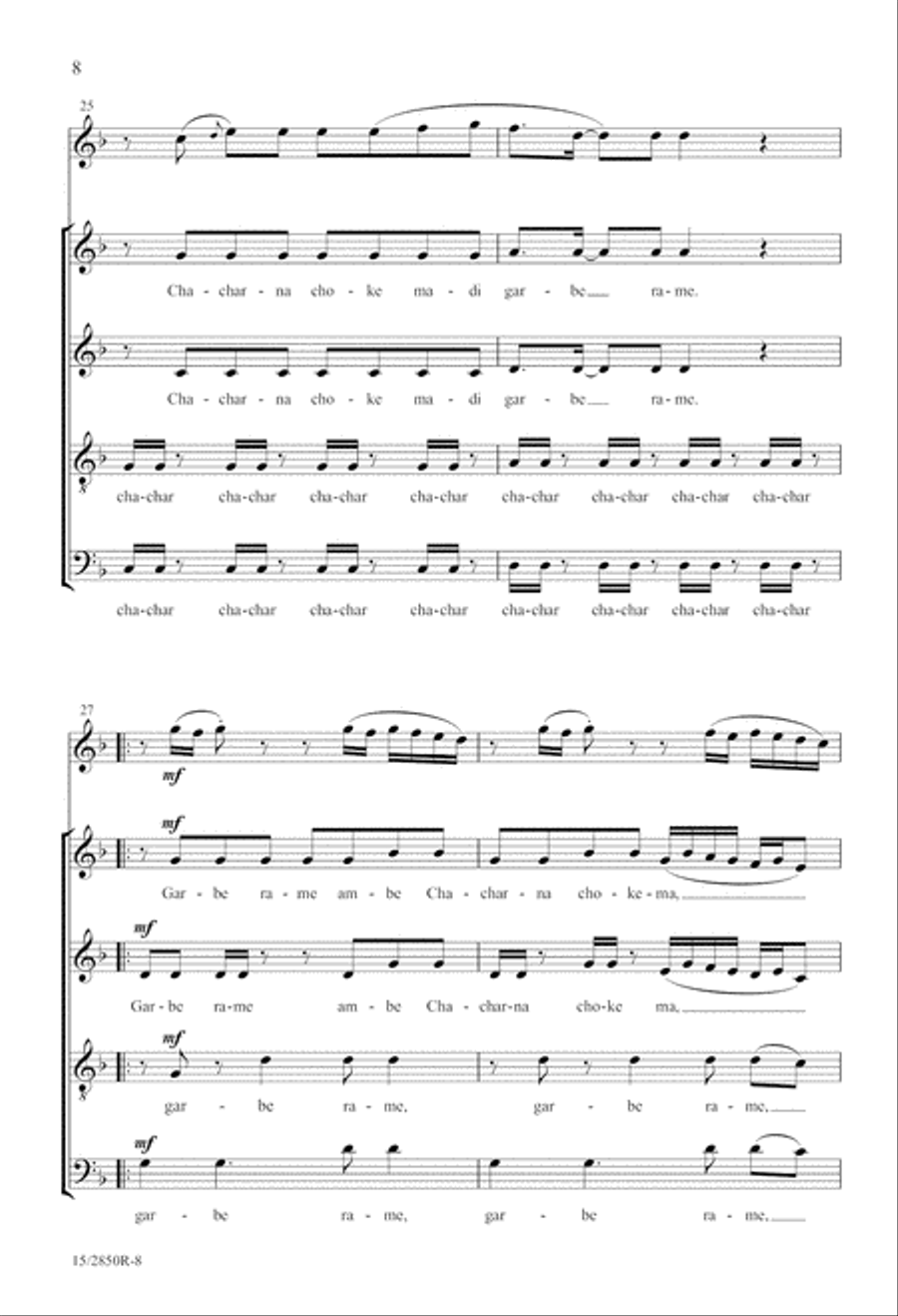 Garbe rame (Dancing With Gourds) 4-Part scores gallery preview page 9