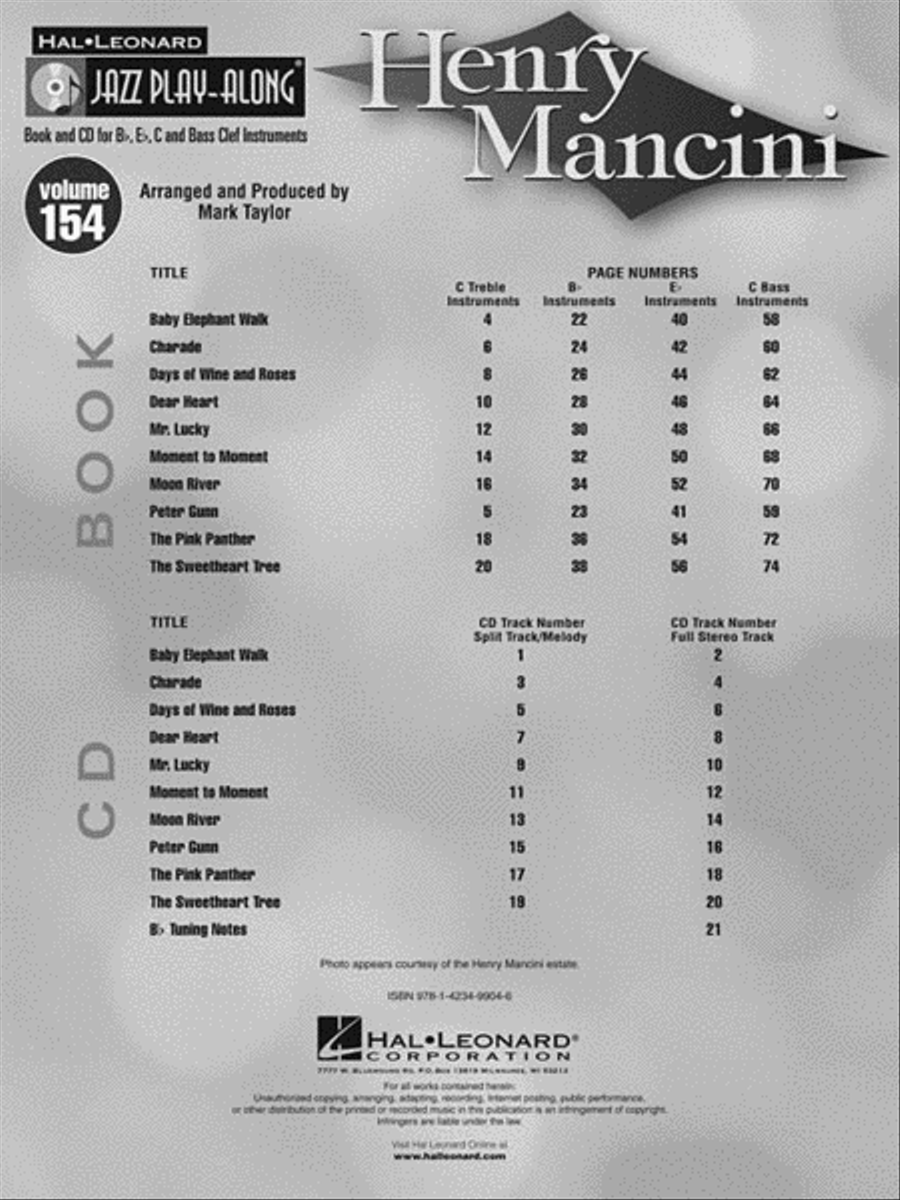 Henry Mancini C Instrument scores gallery preview page 3