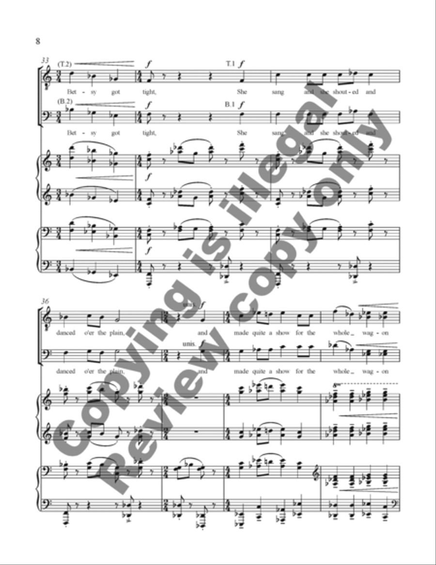 Sweet Betsy Sweet Betsy TTBB scores gallery preview page 27