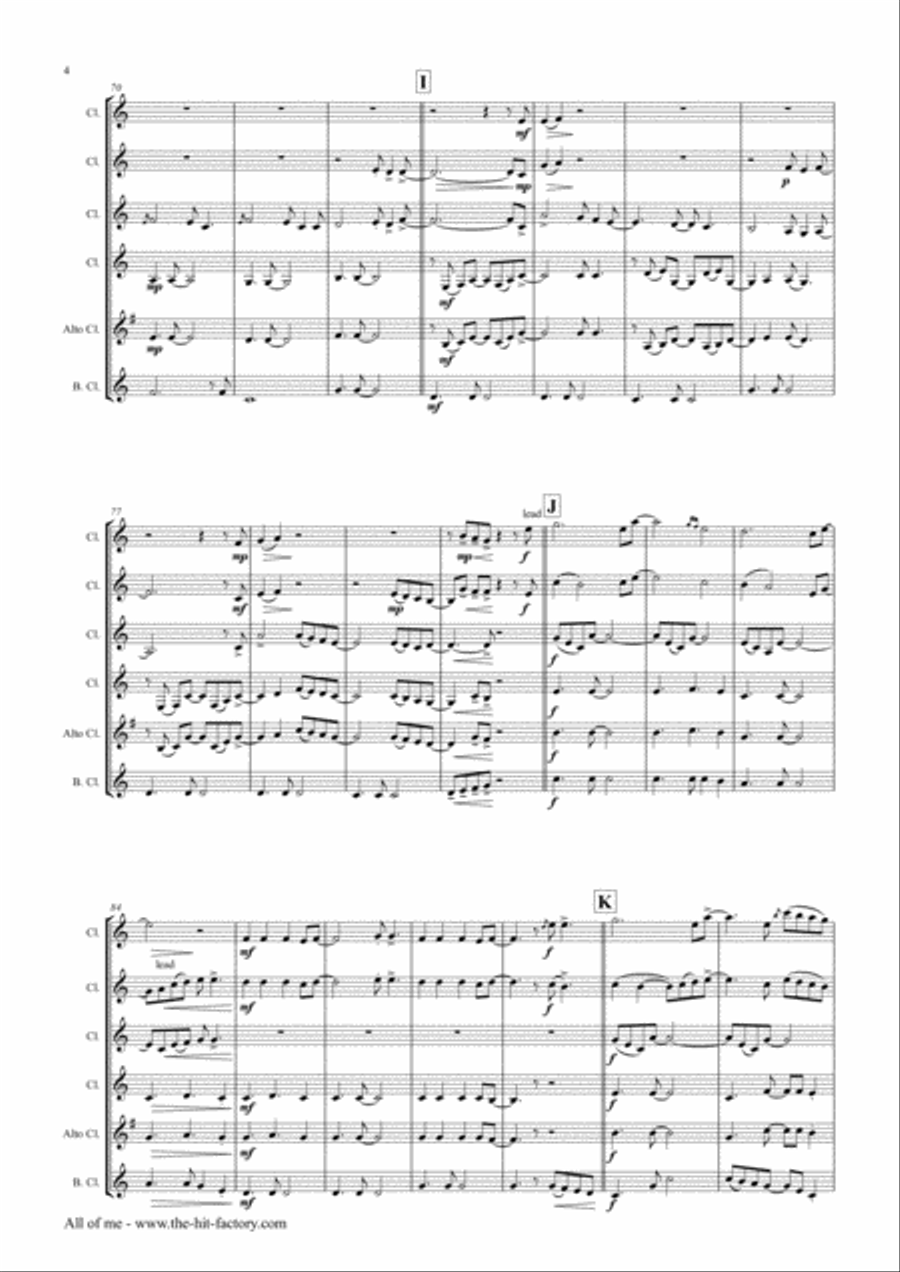 All Of Me Woodwind Ensemble scores gallery preview page 4