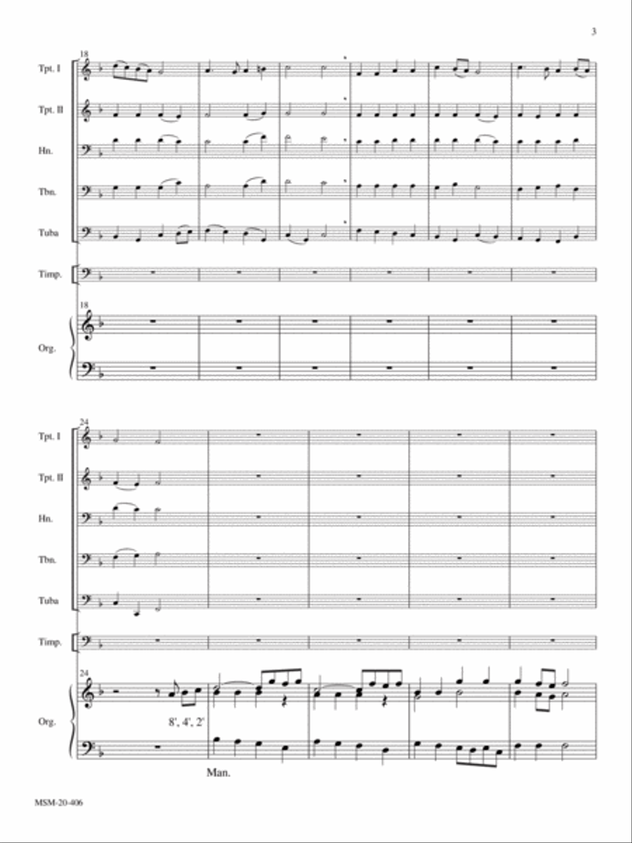 Easter Fanfare Organ scores gallery preview page 3