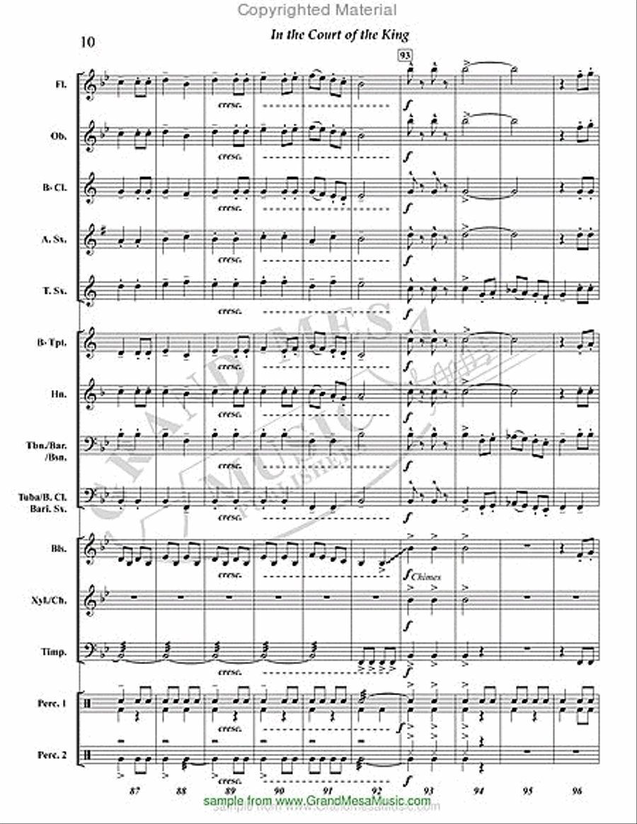In the Court of the King Concert Band scores gallery preview page 11