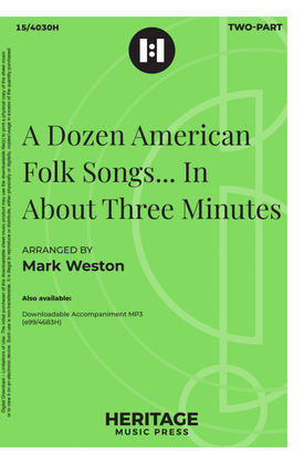 Book cover for A Dozen American Folk Songs... In About Three Minutes
