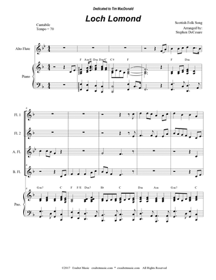 Loch Lomond (Flute Choir and Piano)
