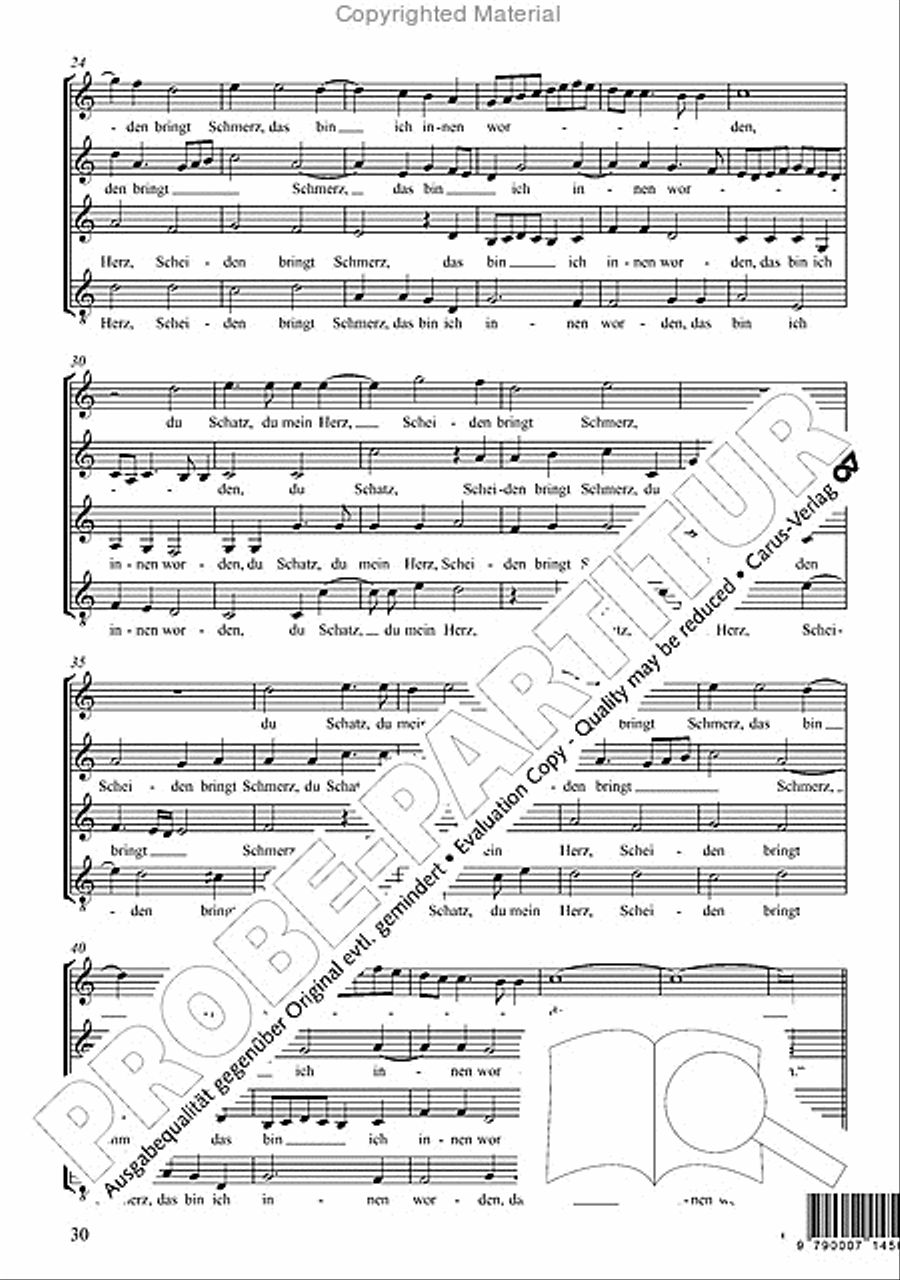 So w!nsch ich ihr ein gute Nacht 4-Part scores gallery preview page 5