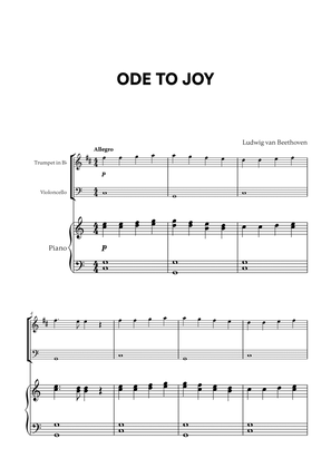 Beethoven - Ode to Joy for Trumpet in Bb, Cello and Piano