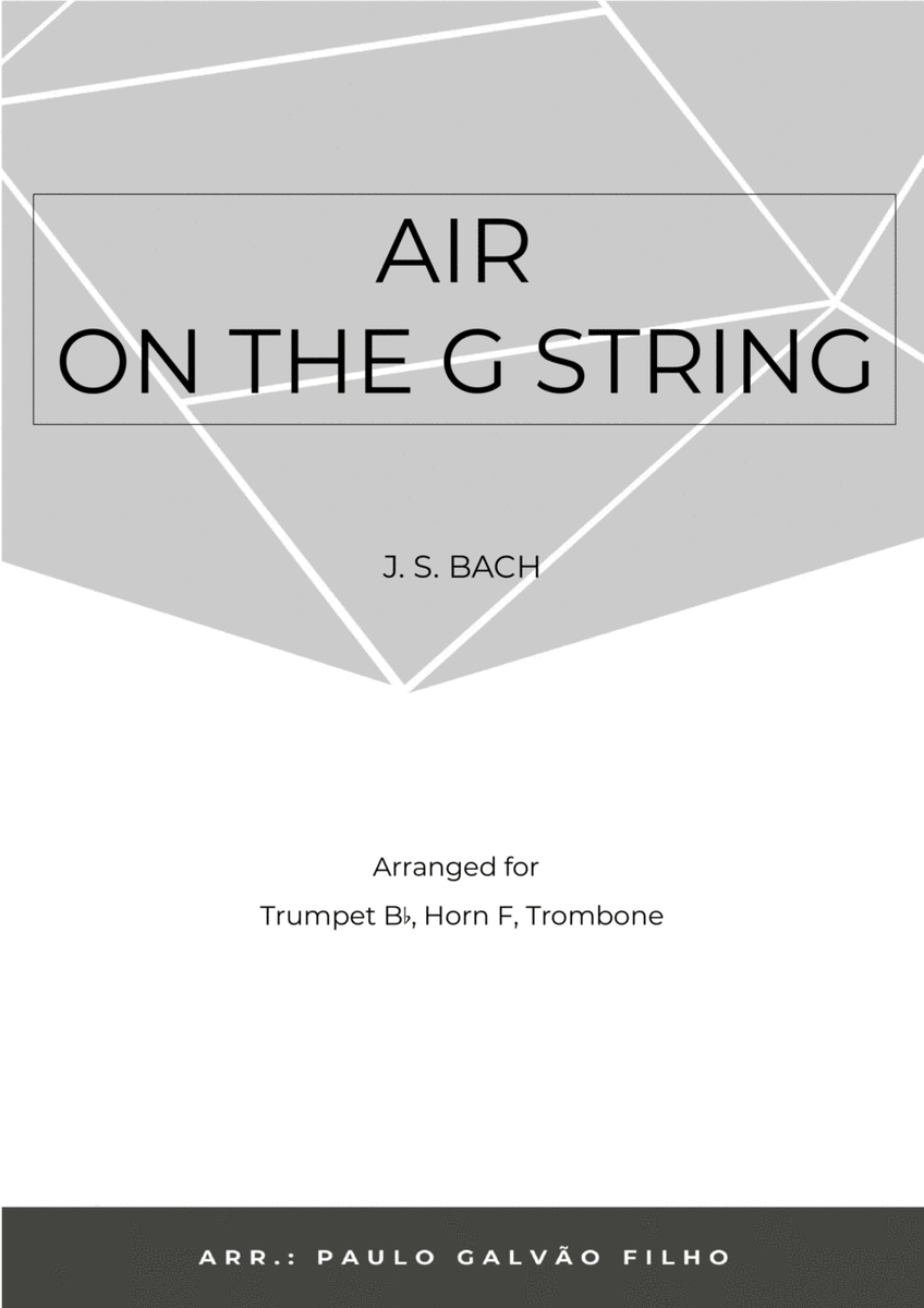AIR ON THE G STRING - BRASS TRIO (TRUMPET, HORN & TROMBONE) image number null