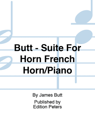 Book cover for Butt - Suite For Horn French Horn/Piano