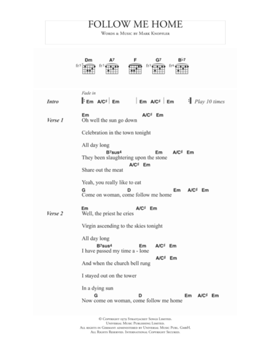Follow Me Home Acoustic Guitar scores gallery preview page 1